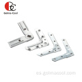 Esquina de conducto TDF con brida de acero galvanizado de 1,2 mm